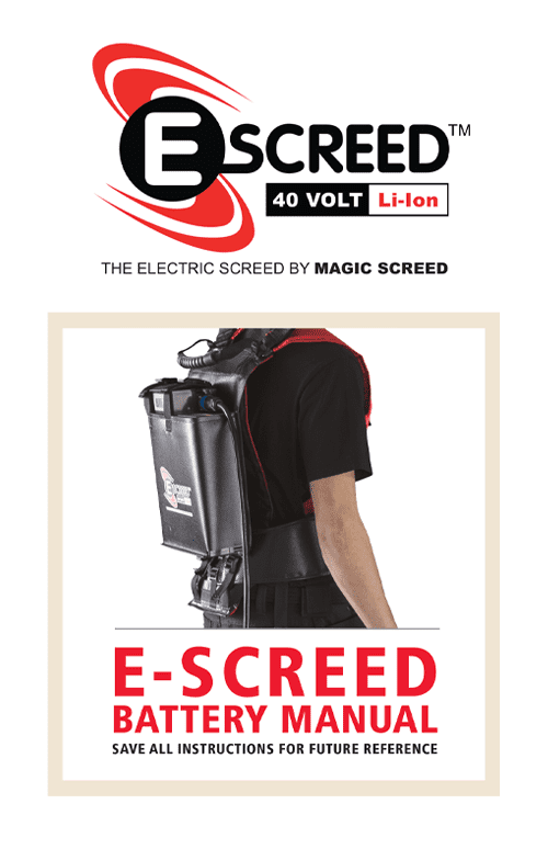 E-Screed - manuel et liste de pièce - Manual and parts list