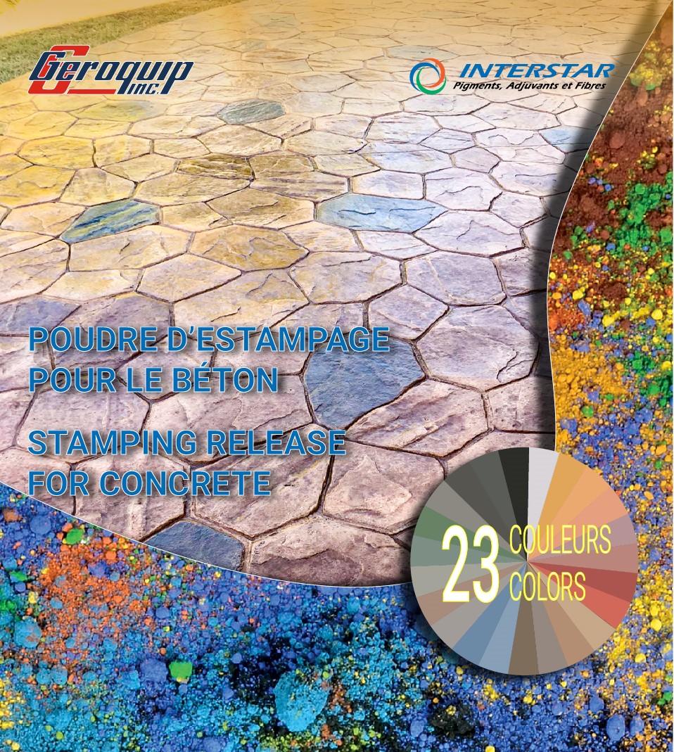 Poudre d'estampage pour le béton