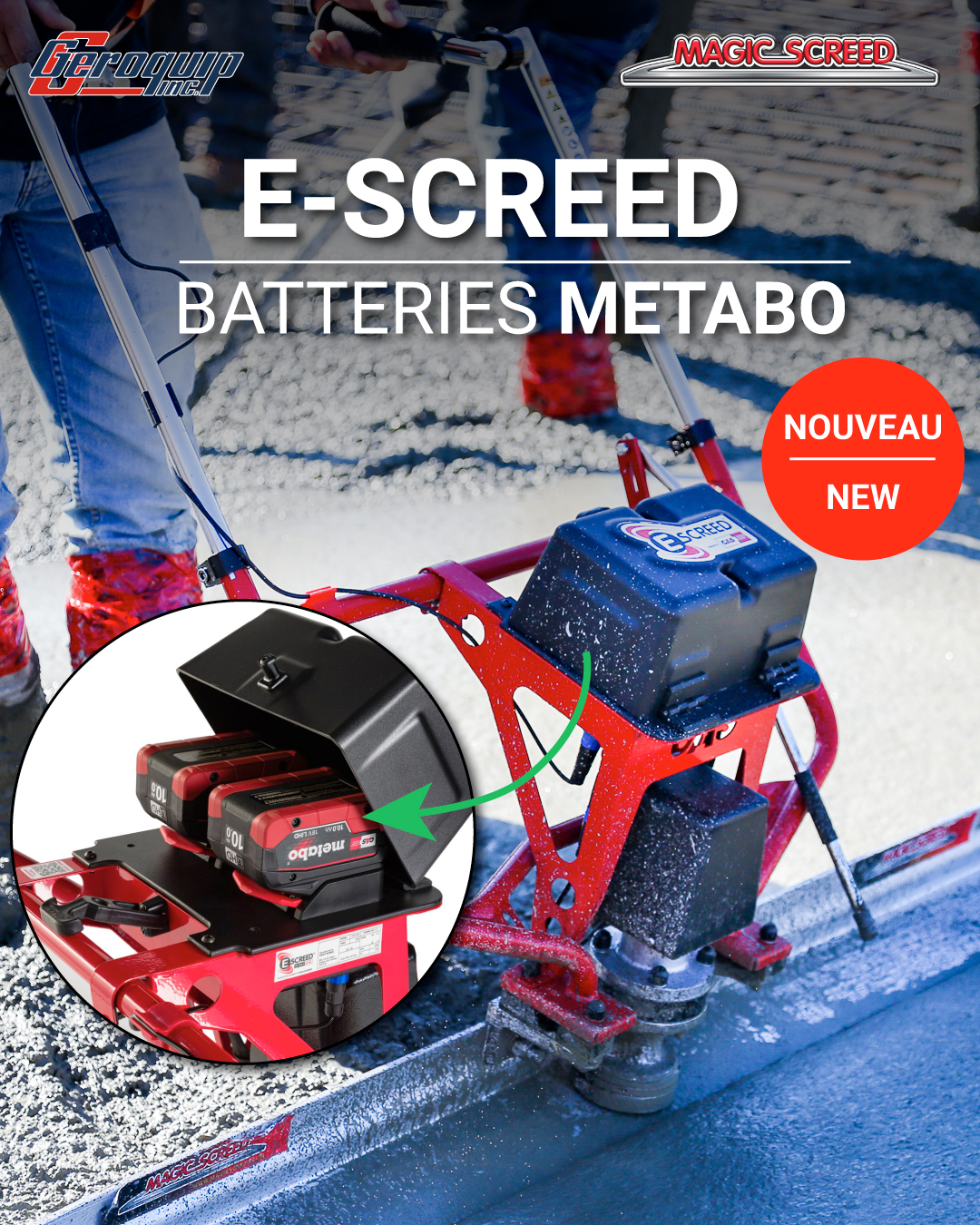 E-Screed à batteries Metabo